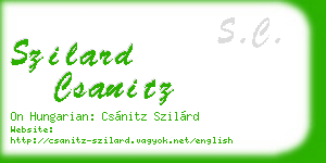 szilard csanitz business card